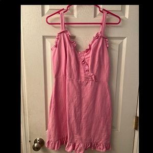 Pink ruffle boutique dress